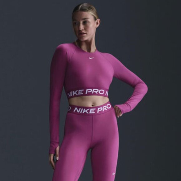 Nike Tops - Nike Pro Dri-FIT Cropped Long Sleeve Top
